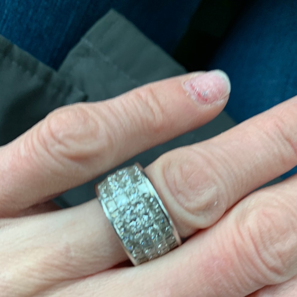 Diamond platinum eternity band 14 carats